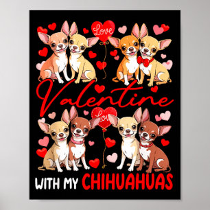 Poster Dia dos Namorados Com o Meu Casal de Chihuahuas Fa
