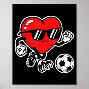 Poster Dia dos Namorados Coração Futebol Soccer Meninos C