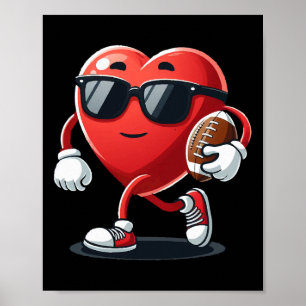 Poster Dia dos Namorados Coração Jogando Futebol Meninos
