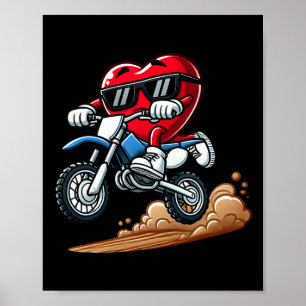 Poster Dia dos Namorados Coração Vermelho Bicicleta de Te