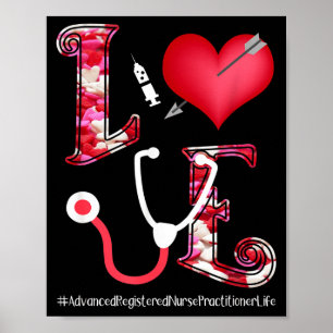Poster Dia dos Namorados Corações Estetoscópio Amor Arnp