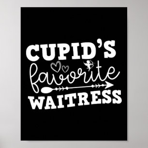 Poster Dia dos Namorados Cupido garçonete favorita