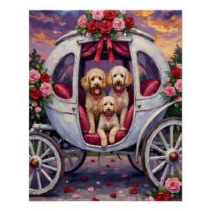 Pôster Dia dos Namorados do Cão Poodle