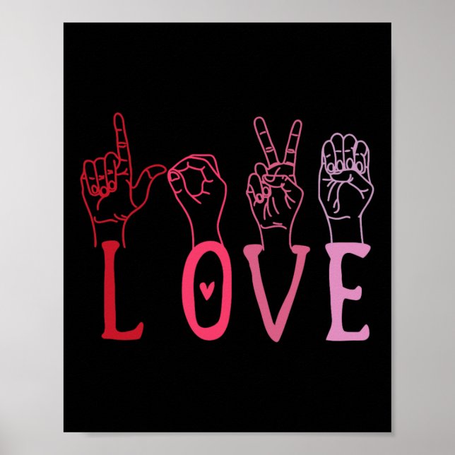 Poster Dia dos Namorados engraçado Asl (Frente)