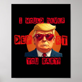 Poster Dia dos Namorados Engraçado Eu Nunca Deportaria Vo
