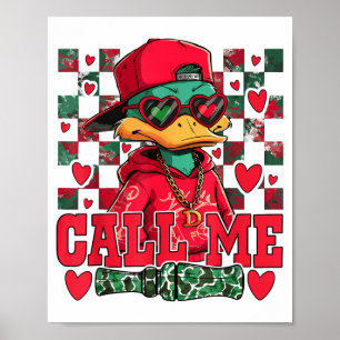 Poster Dia dos Namorados Engraçado Menino Caça Pato Me Ch