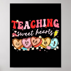 Poster Dia dos Namorados Ensino Corações Doces Professor
