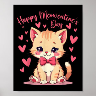 Poster Dia dos Namorados Gatinho Fofo Para Meninas Kitty 