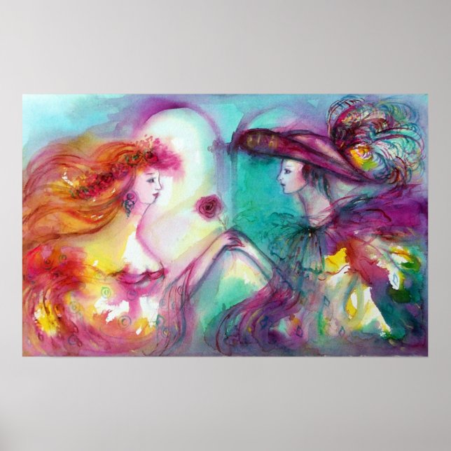 Pôster Dia dos Namorados Românticos de ROMEO E JULIETA (Frente)