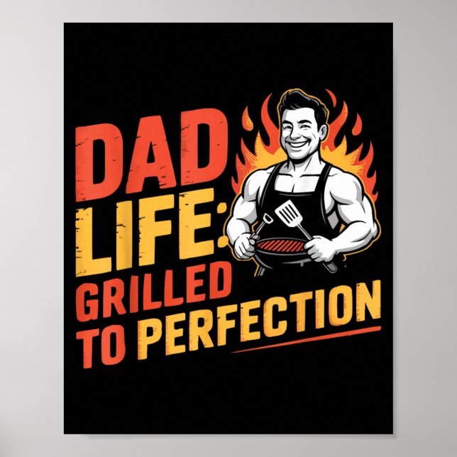 Poster Dia dos Pais Churrasco Pai Grillmaster Papai (Frente)