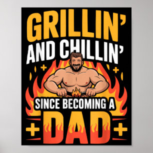 Poster Dia dos Pais Churrasco Pai Grillmaster Papai