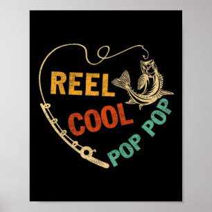 Poster Dia dos Pais Engraçado Carretel de Pesca Vintage L