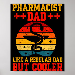Poster Dia dos pais farmacêutico pai como pai normal mas