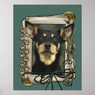 Pôster Dia dos pais - patas de pedra - Kelpie - Jude
