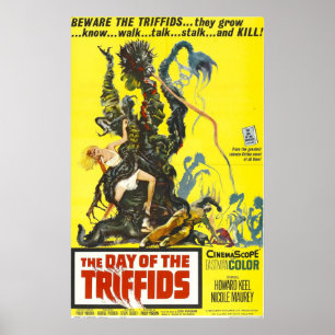 Poster Dia dos Trifídeos - Vintage Horror filme