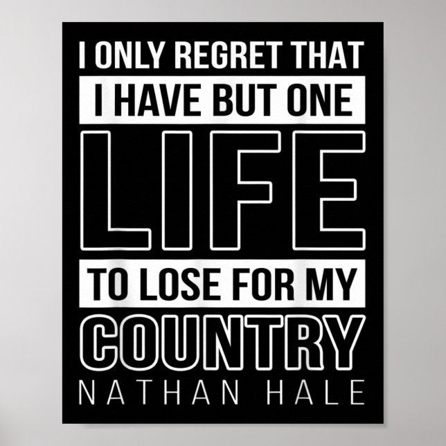 Poster Dia dos Veteranos 4 de Julho Citação Patriótica Um (Frente)