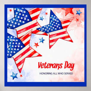 Poster Dia dos Veteranos - Honrando todos os que serviram