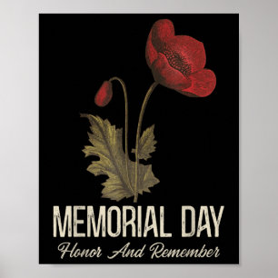 Poster Dia dos Veteranos, Não Esqueçamos a Flor de Papoul