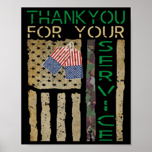 Poster Dia dos Veteranos Obrigado pelo seu Serviço Soldad