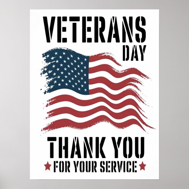 Poster Dia dos Veteranos, Veteranos Dia 2025, Veteranos D (Frente)