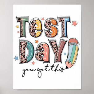 Poster Dia Em Que Você Testa Essa Equipe Motivacional De 