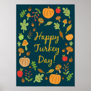 Poster Dia feliz de Turquia!