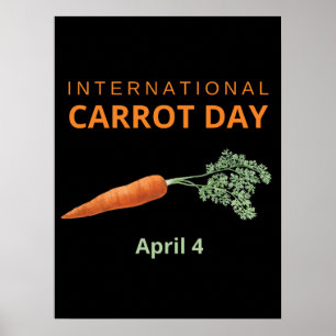 Poster Dia Internacional da Cenoura 4 de abril