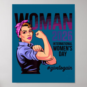 Poster Dia internacional da mulher 2026 dar para ganhar m
