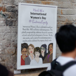 Poster Dia Internacional da Mulher é dia 8 de março Poste