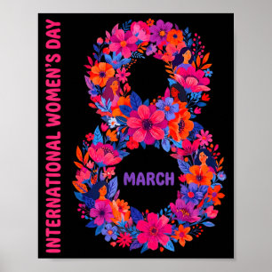 Poster Dia internacional das mulheres floral 2026 feminis