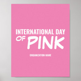 Poster Dia Internacional do Rosa Personalizável