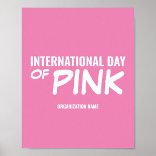 Poster Dia Internacional do Rosa Personalizável
