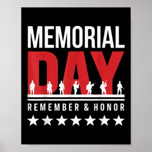 Poster Dia Memorial Lembre-se do Homenagem a Soldados Fal