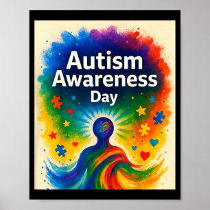 Poster Dia mundial da conscientização sobre o autismo 2 d