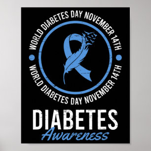 Poster Dia Mundial da Diabetes Novembro Sensibilização pa