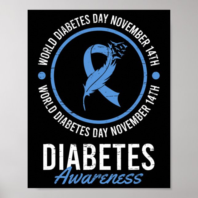 Poster Dia Mundial da Diabetes Novembro Sensibilização pa (Frente)