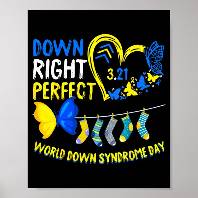 Poster Dia mundial da síndrome de down 21 de março down c (Frente)