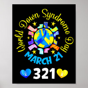 Poster Dia Mundial da Síndrome de Down 321 Conscientizaçã