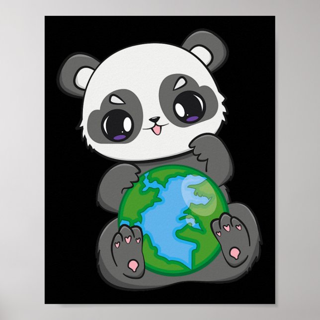 Poster Dia Mundial da Terra Panda (Frente)