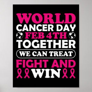 Poster Dia Mundial do Cancer 4º Fev Juntos Podemos Tratar