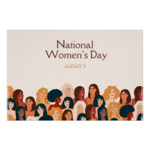 Dia Nacional da Mulher Beige Elegante