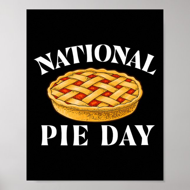 Poster Dia Nacional da Pizza - Pi Day Science Math Lover (Frente)