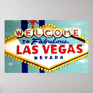 Pôster DIA PINTADO mÃO GRANDE DO SINAL DE LAS VEGAS