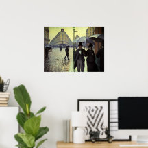 Dia Rainy da Rua Paris por Gustave Caillebotte