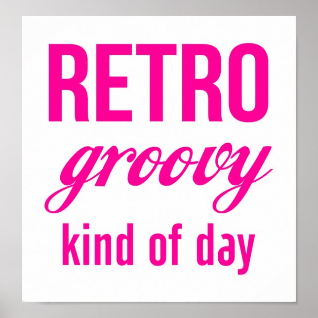 Pôster Dia Retro Groovy (Frente)