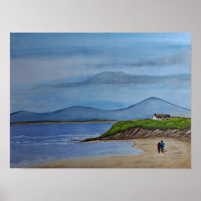 Poster Dia Romântico na Praia (Frente)