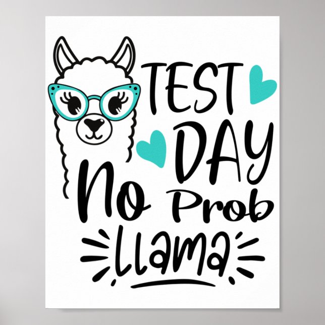 Poster Dia sem Prob-llama Llama Testando o Professor Dia  (Frente)