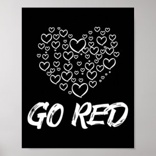 Poster Dia Vermelho Ir Doença Coração Vermelha Presentes