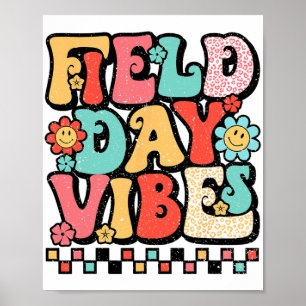 Poster Dia Vibes Groovy Summer Teacher Kid No Último Dia