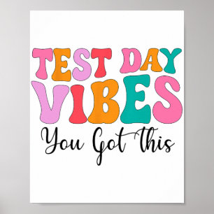 Poster Dia Víbula Testes de Groovy Dia Professores Mulher